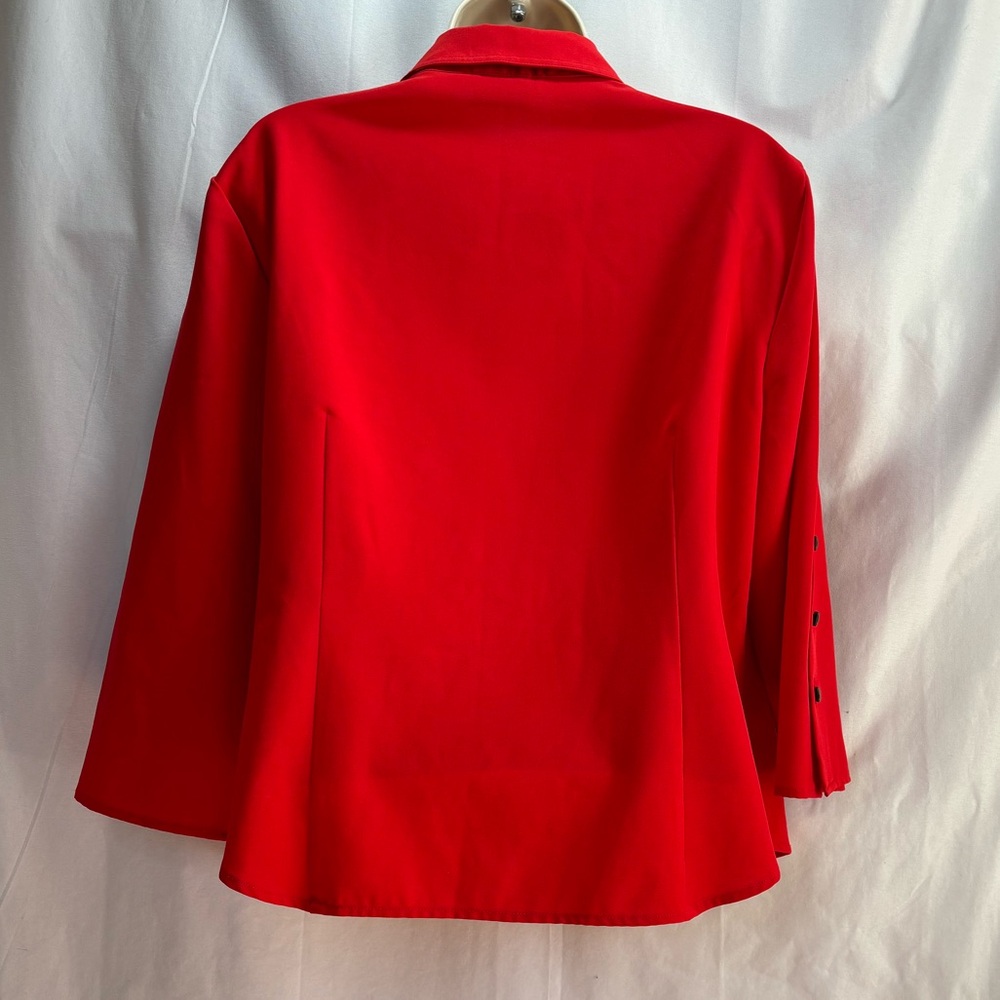 Classic Elements Women's Red Button Down Long Sle… - image 2